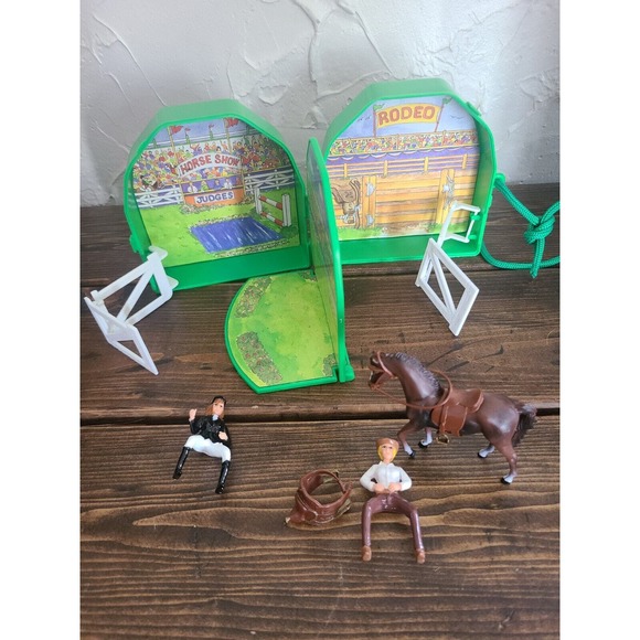 VERY Rare Grand Champions Horse Show Rodeo Playset Compact/Used